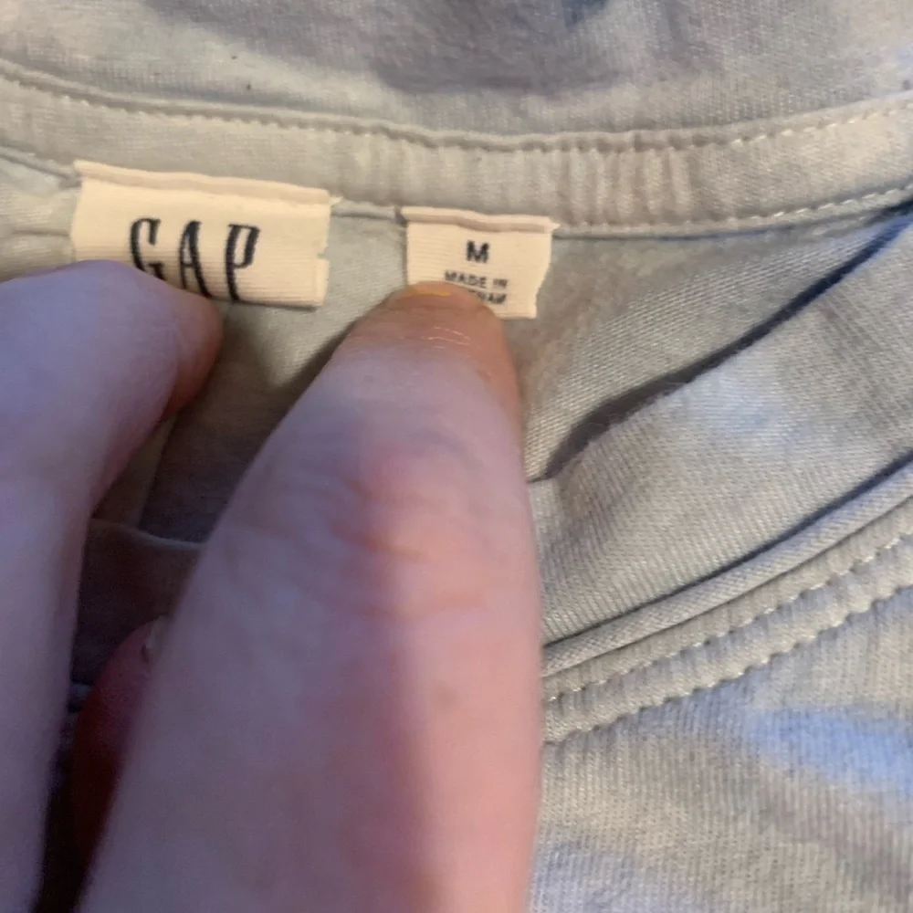 Gap Blue Tie Dye Print Tank T-Shirt trapeze style M EUC - Picture 2 of 4